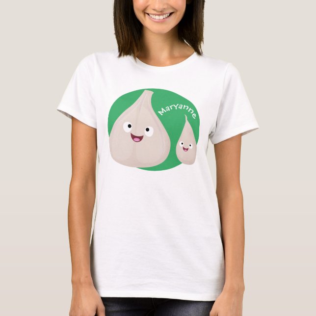 Camiseta Ilustracion vegetal de personalizado de ajo dulce (Anverso)