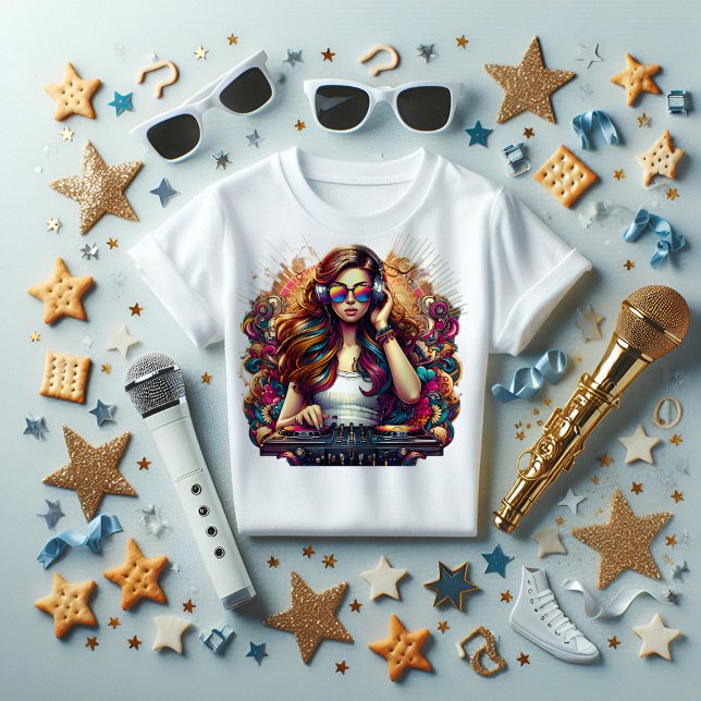 Camiseta Ilustracion Vibrant Chica Dj (Subido por el creador)