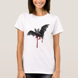 Camiseta Ilustracion Victoriano Bat con manchas de sangre