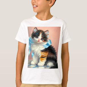 Camiseta Ilustracion Vintage Calico Kitten
