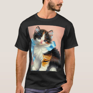 Camiseta Ilustracion Vintage Calico Kitten