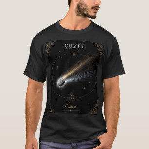 Camiseta Ilustración Vintage Cometa Astronomía Celeste Espa