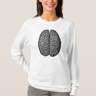 Camiseta Ilustración Vintage de Anatomía del Cerebro Humano