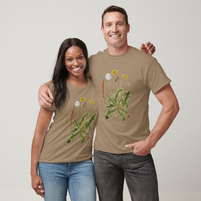 Camiseta Ilustración Vintage de Diente de León (Unisexo)