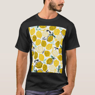 Camiseta Ilustracion Vintage de diseño de verano de limón
