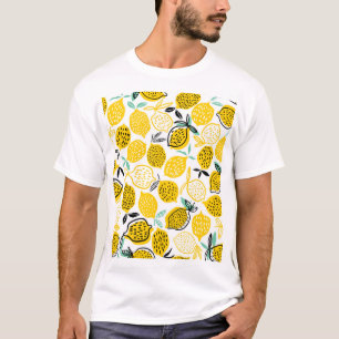 Camiseta Ilustracion Vintage de diseño de verano de limón