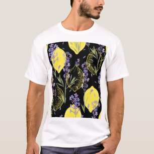 Camiseta Ilustracion Vintage de Floral Lavender Lemons