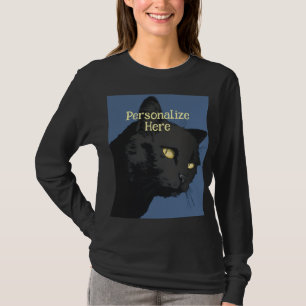 Camiseta Ilustración vintage de gato negro sarcástico y esp
