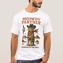 Ilustración Vintage de Gato Western – Meowdy Partn