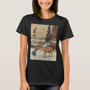 Camiseta Ilustración vintage de Gerda y el Reno por Edmund 