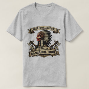Camiseta Ilustración Vintage de Jefe Tribal