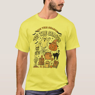 Camiseta Ilustración vintage de reunión embrujada de Hallow