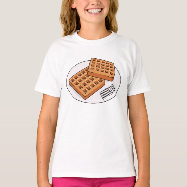 Camiseta Ilustracion Waffle personalizado (Anverso)