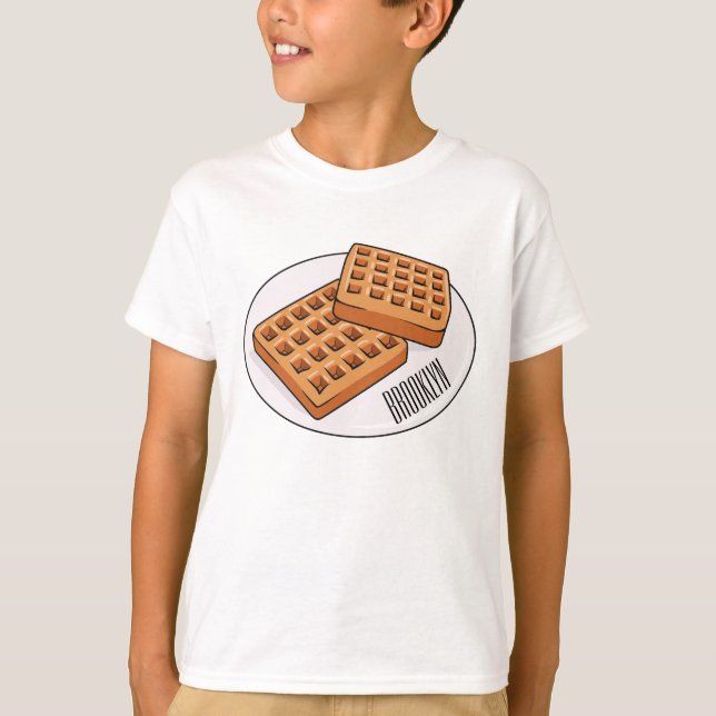 Camiseta Ilustracion Waffle personalizado (Anverso)
