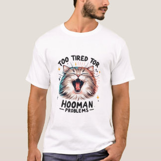 Camiseta Ilustracion Yawning Kitty