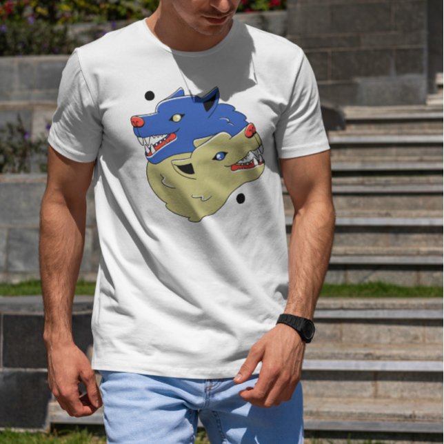 Camiseta Ilustracion Yin Yang Wolves (Subido por el creador)
