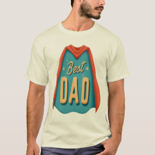 Camiseta Ilustraciones de capa de superhéroe del Día del Pa