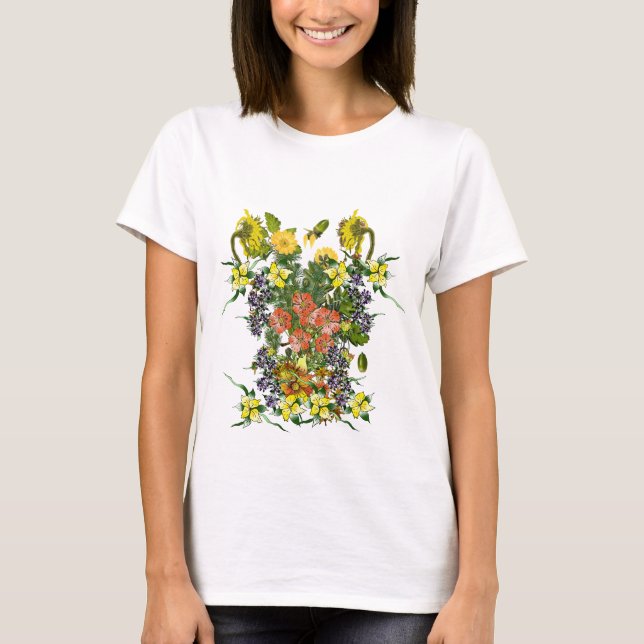Camiseta Ilustraciones de flores (Anverso)