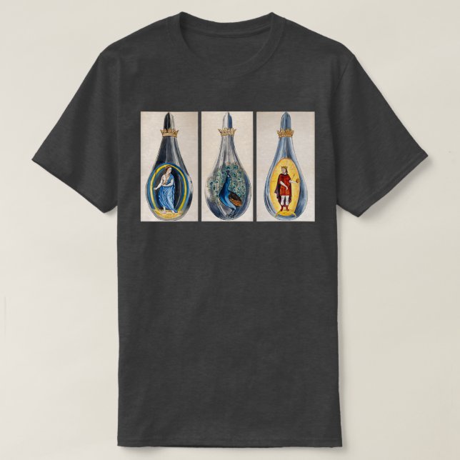 Camiseta Ilustraciones de frascos alquímicos de Splendor S (Diseño del anverso)
