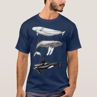 Camiseta Ilustraciones de orcas y ballenas jorobadas de Bel