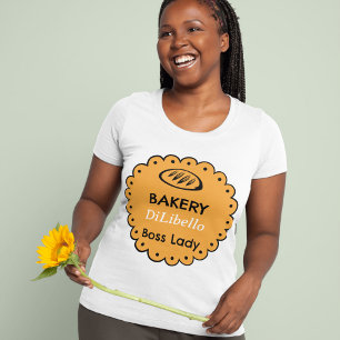 Camiseta Ilustraciones de pan de panadería amarillo