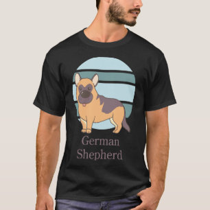 Camiseta Ilustraciones de Perros Cute Pastor Alemán