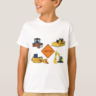 Camiseta Ilustraciones de vehículos de construcción persona