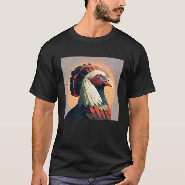 Camiseta Ilustraciones turcos llenos de coloridos pájaros y (Anverso)
