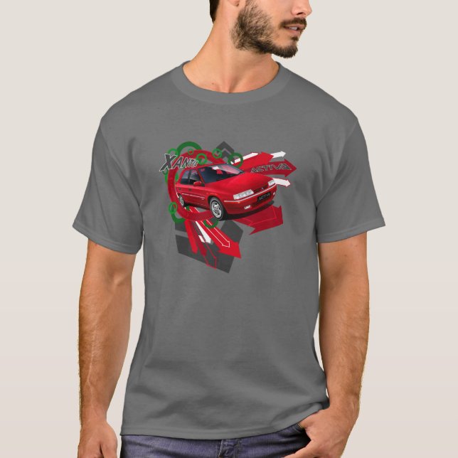 Camiseta ilustrada Activa de Citroen Xantia (Anverso)