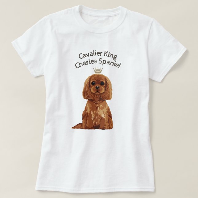 Camiseta ilustrada arrogante del perro de aguas de (Diseño del anverso)