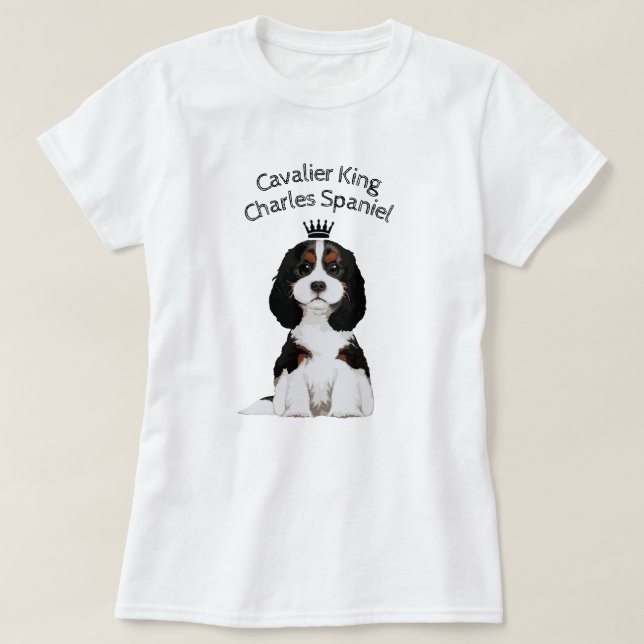 Camiseta ilustrada arrogante del perro de aguas de (Diseño del anverso)