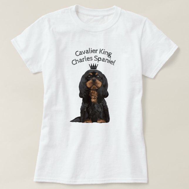Camiseta ilustrada arrogante del perro de aguas de (Diseño del anverso)