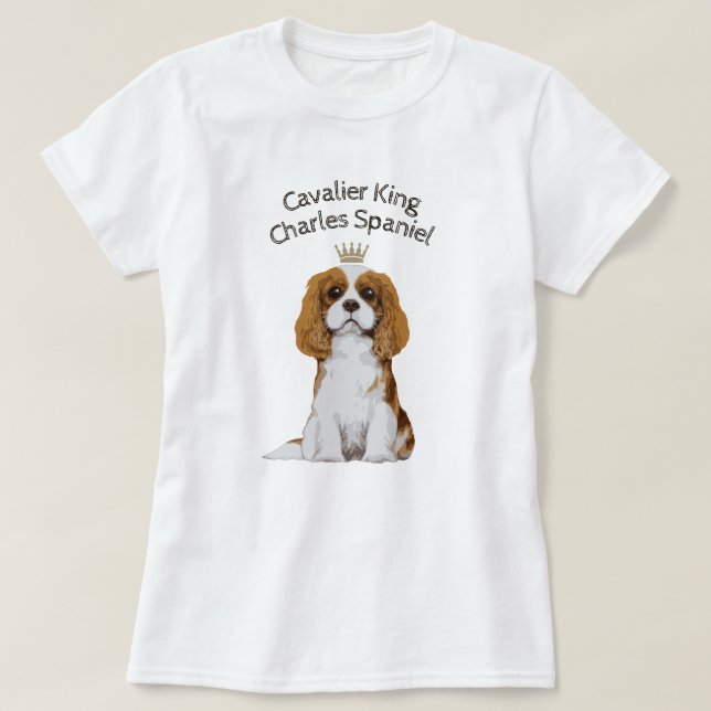 Camiseta ilustrada arrogante del perro de aguas de (Diseño del anverso)