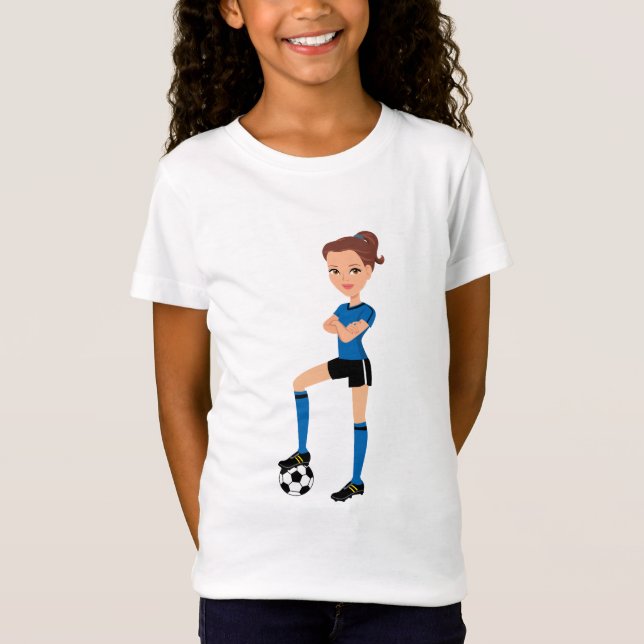 Camiseta ilustrada chica del fútbol (Anverso)