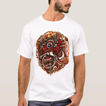 Camiseta Ilustrada de Barong Balinés