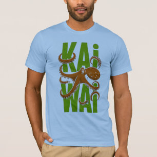 Camiseta Ilustrada de Pulpo Kawaii al Estilo Japon