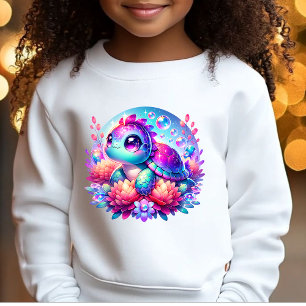 Camiseta Ilustrada de Tortuga Marina Bebé Neon Ado