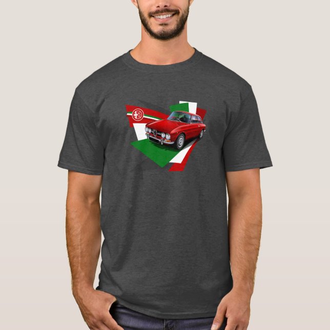 Camiseta ilustrada GTV de Alfa Romeo 1750 (Anverso)