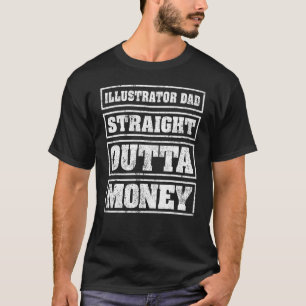 Camiseta Ilustrador De Hombres Papá Saliendo Directamente D