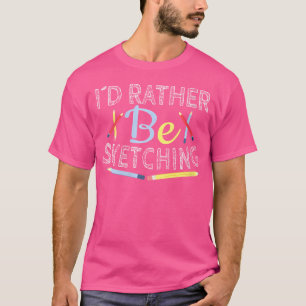 Camiseta Ilustrador De Ilustrador De Esbozo Para Mujeres