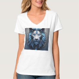 Camiseta ilustrar un león geométrico