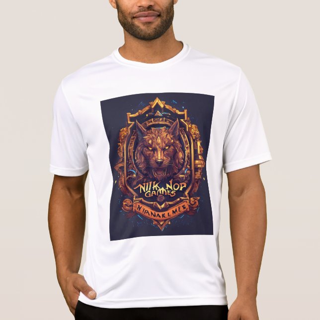 Camiseta ilustrar un león geométrico (Anverso)