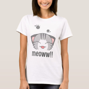 Camiseta Ilustrativa de Gato