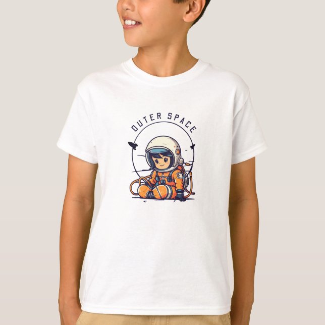 Camiseta Ilustrativo Astronauta Espacio Exterior (Anverso)