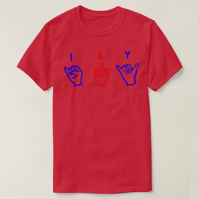 Camiseta ily asl 2 (Diseño del anverso)
