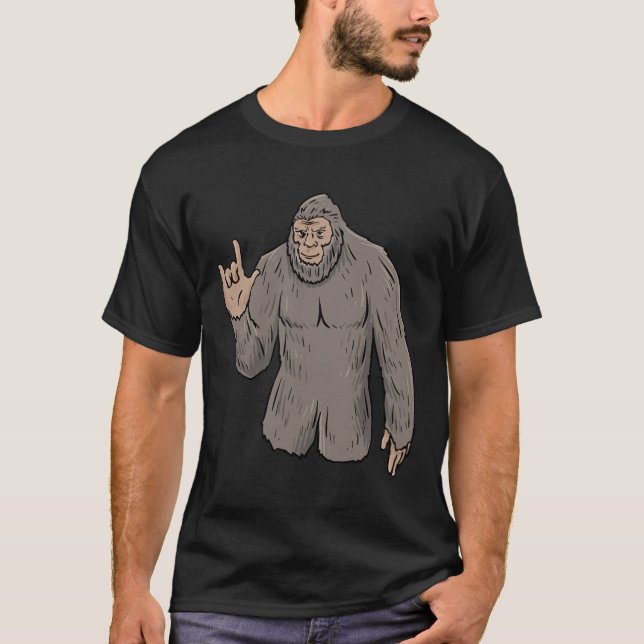 Camiseta ILY BIG Foot ASL Hand Gesture Deaf Hearing Loss Aw (Anverso)
