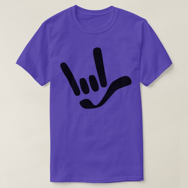 Camiseta ILY I Love You ASL American Rótulo Language Design (Diseño del anverso)
