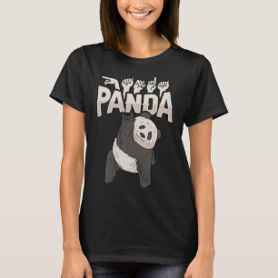 Camiseta ILY Panda ASL Hand Gesture Deaf Hearing Loss Consc