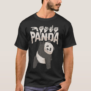 Camiseta ILY Panda ASL Hand Gesture Deaf Hearing Loss Consc