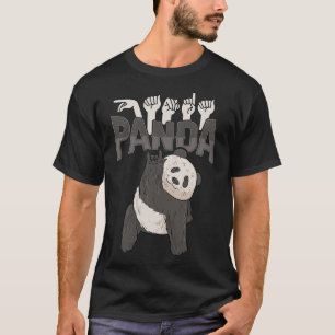 Camiseta ILY Panda ASL Hand Gesture Deaf Hearing Loss Consc
